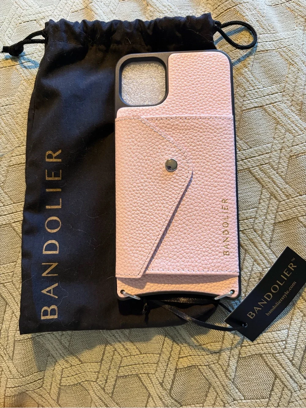 Bandolier Hailey Leather Light Baby Pink Phone Case, IPhone 11 Pro Max